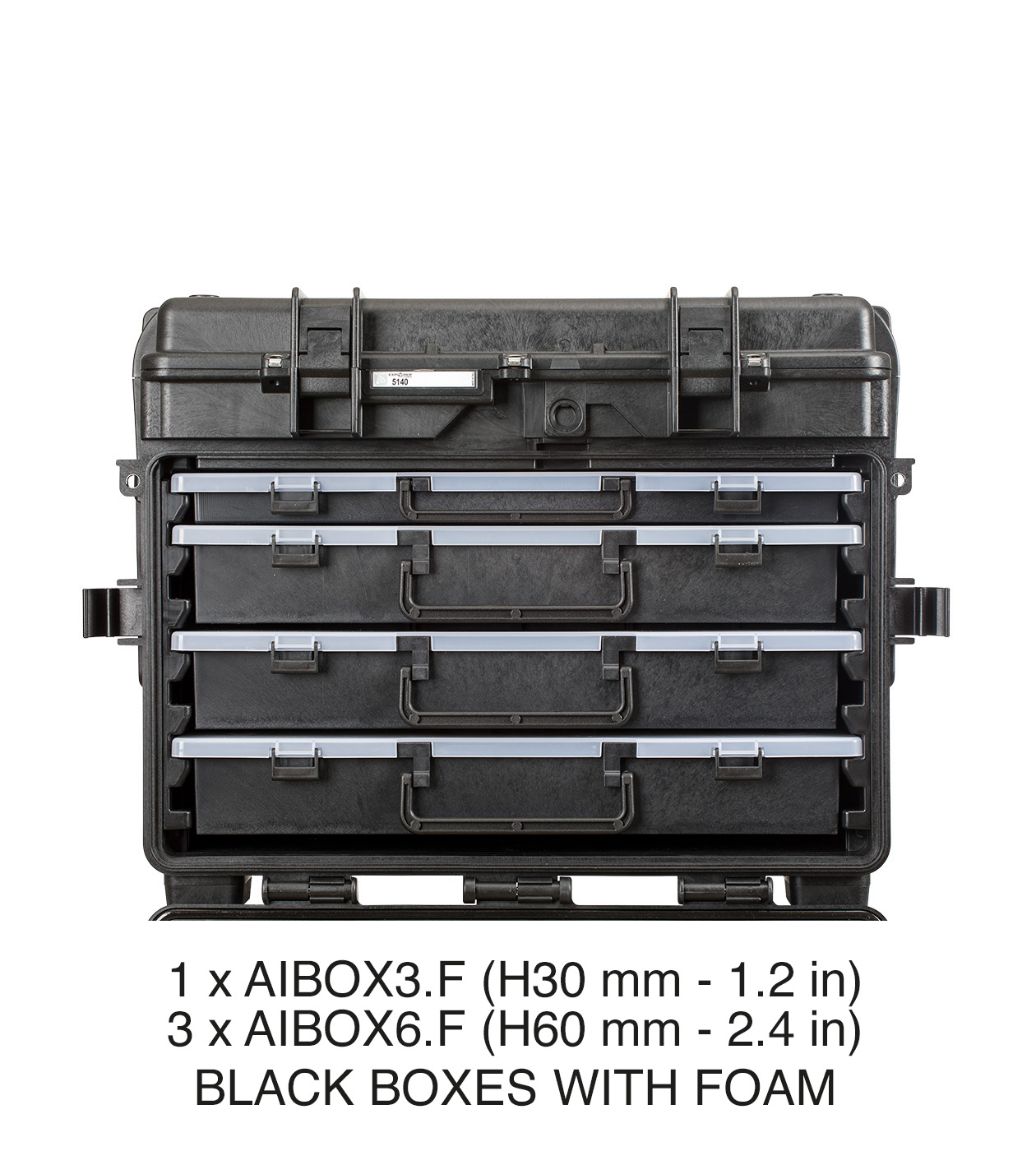schwarz / mit 1 x AIBOX3.E - 3 x AIBOX6.E