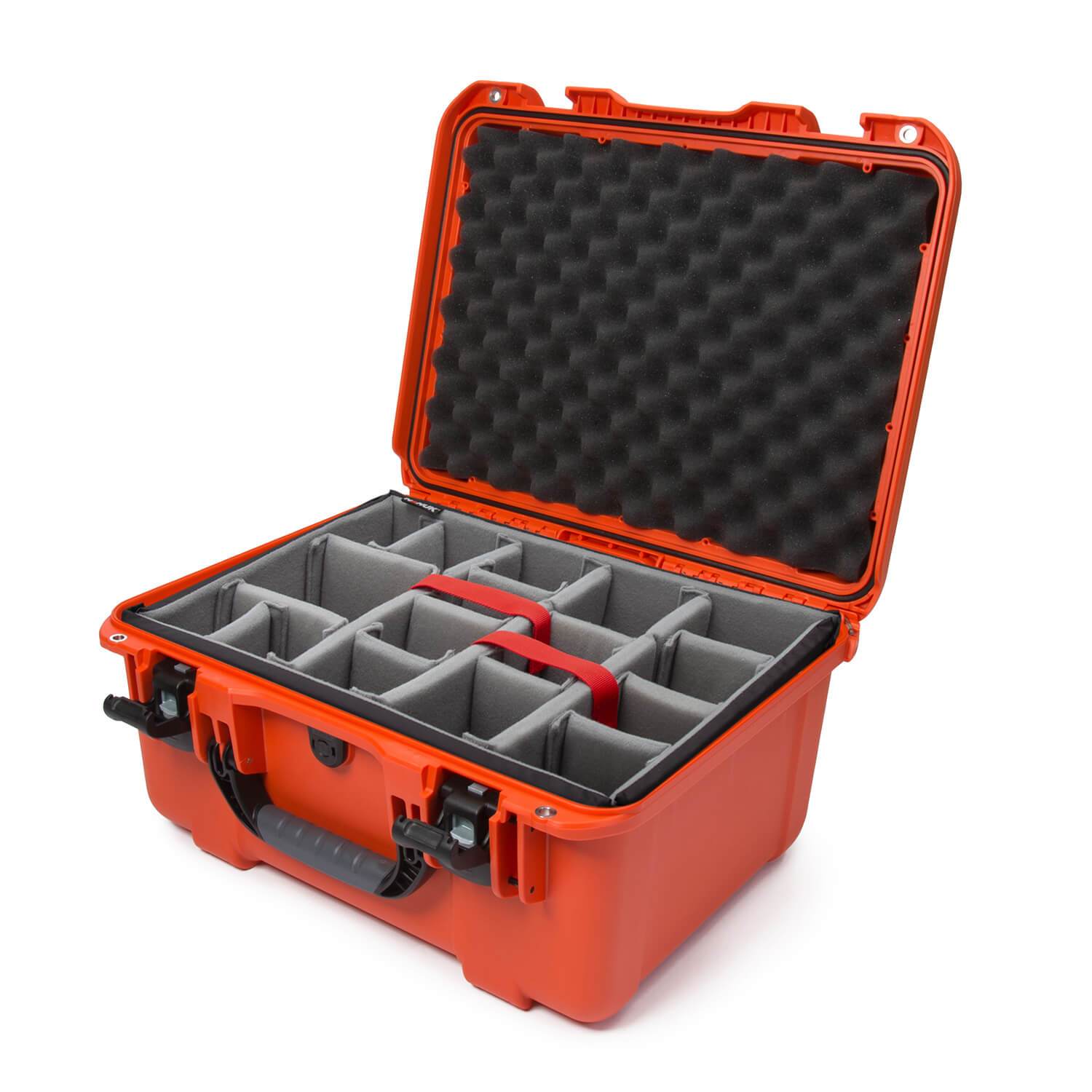 orange / mit gepolsterten Trennern und Deckelschaumstoff