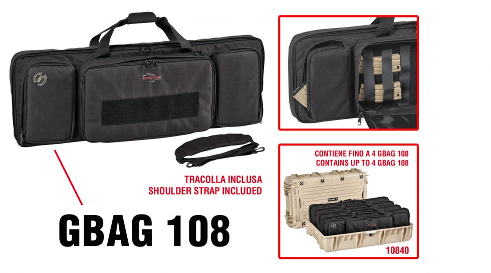 Waffentasche für 10826 (4 Stück), 10840 (6 Stück), schwarz (passend für Sturmgewehr / Schrotflinte)