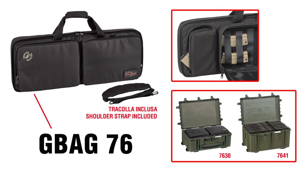 Waffentasche für 7630 (4/6 Stück) - 7641 (6/8 Stück) & 7814HL (1 Stück), schwarz (geeignet für Kurzlaufgewehr / Maschinenpistole)