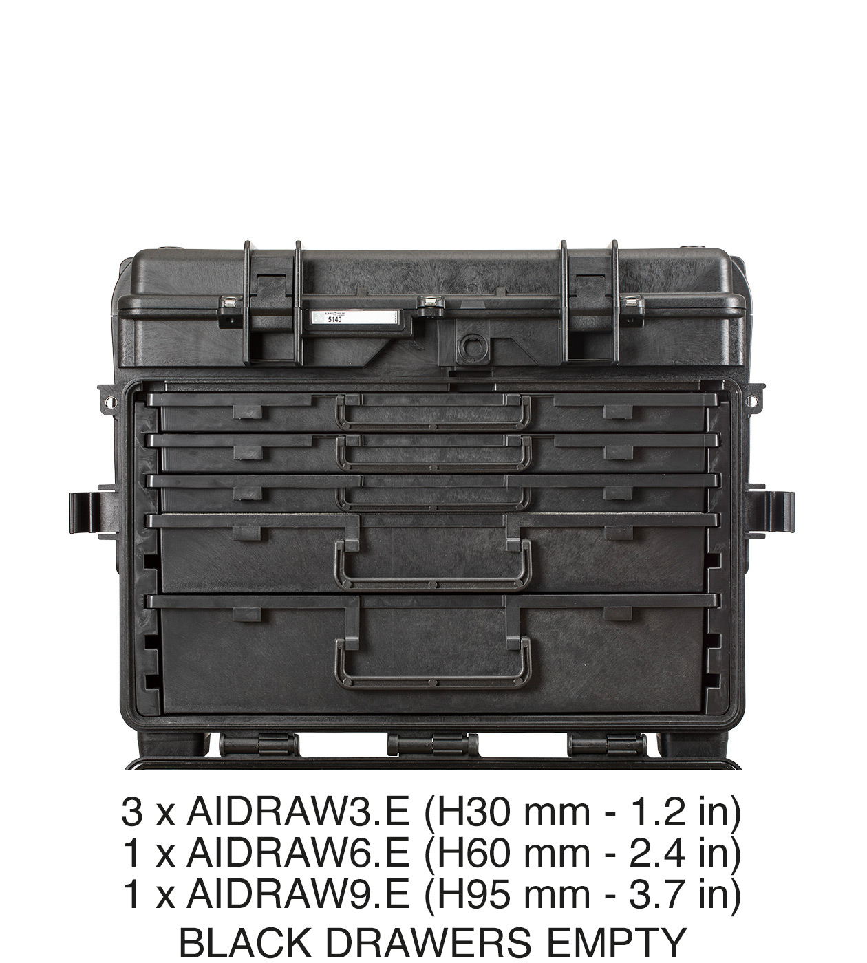 schwarz / mit 3 x AIDRAW3.E - 1 x AIDRAW6.E - 1 x AIDRAW9.E