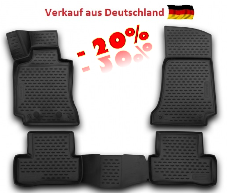 Fußraummatten Antirutsch Mercedes Benz C-Klasse W205 3-teiliges Set - Jahr: 2014 ->