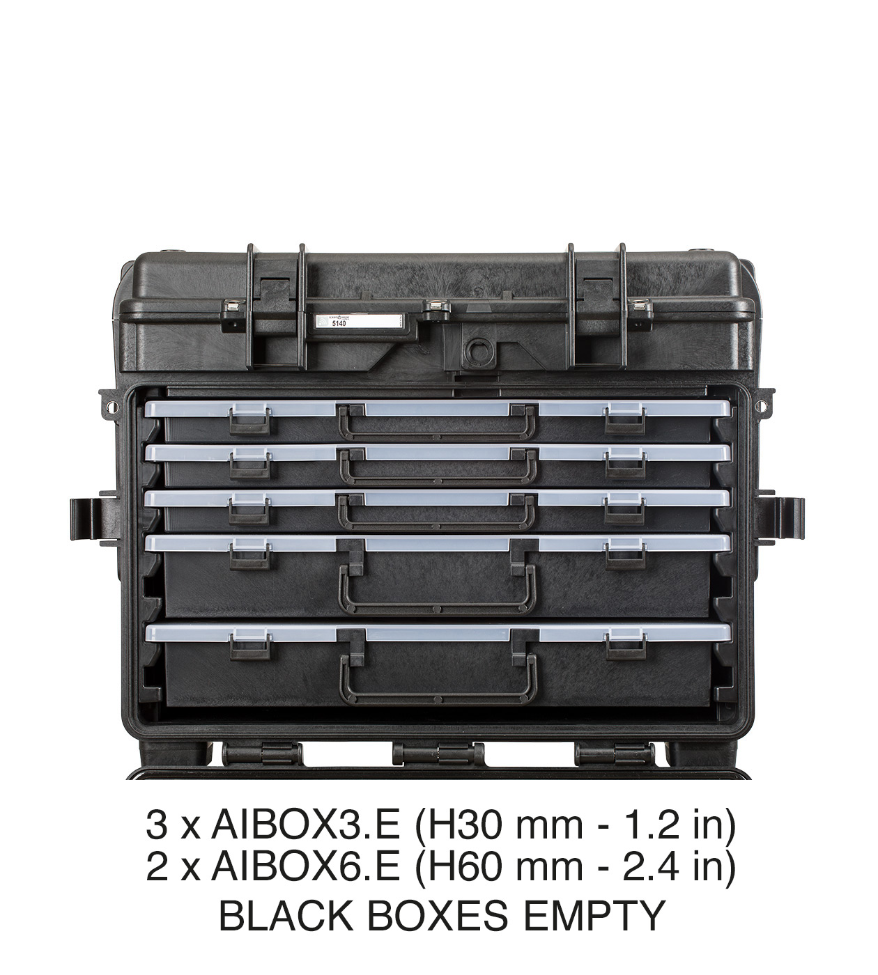 schwarz / mit 3 x AIBOX3.E - 2 x AIBOX6.E