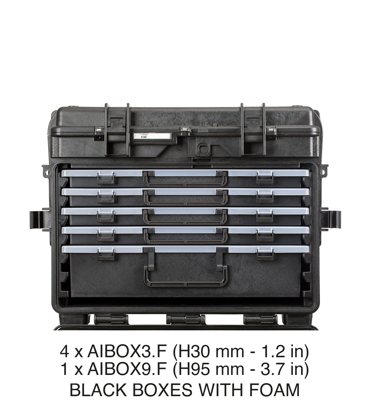 schwarz / mit 4 x AIBOX3.E - 1 x AIBOX9.E