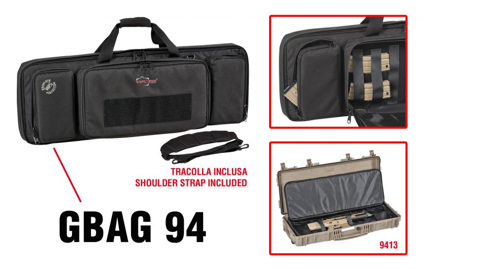 Waffentasche für 9413, schwarz (passend für Sturmgewehr / Schrotflinte)