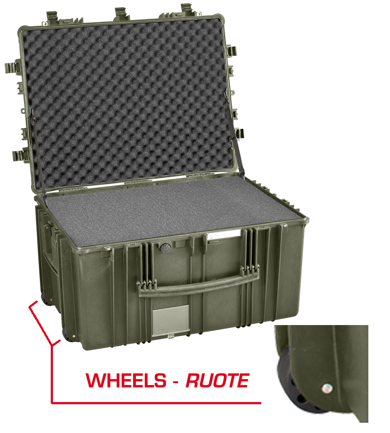 militär grün / mit Würfelschaum