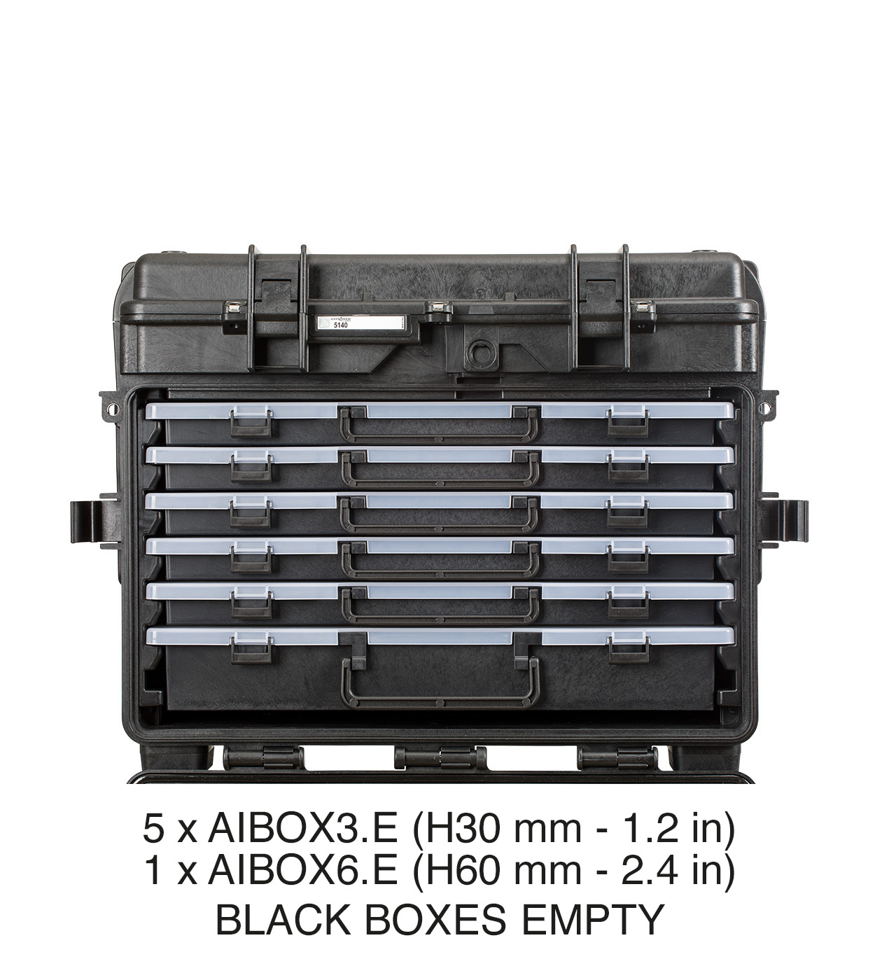 schwarz / mit 5 x AIBOX3.E - 1 x AIBOX6.E