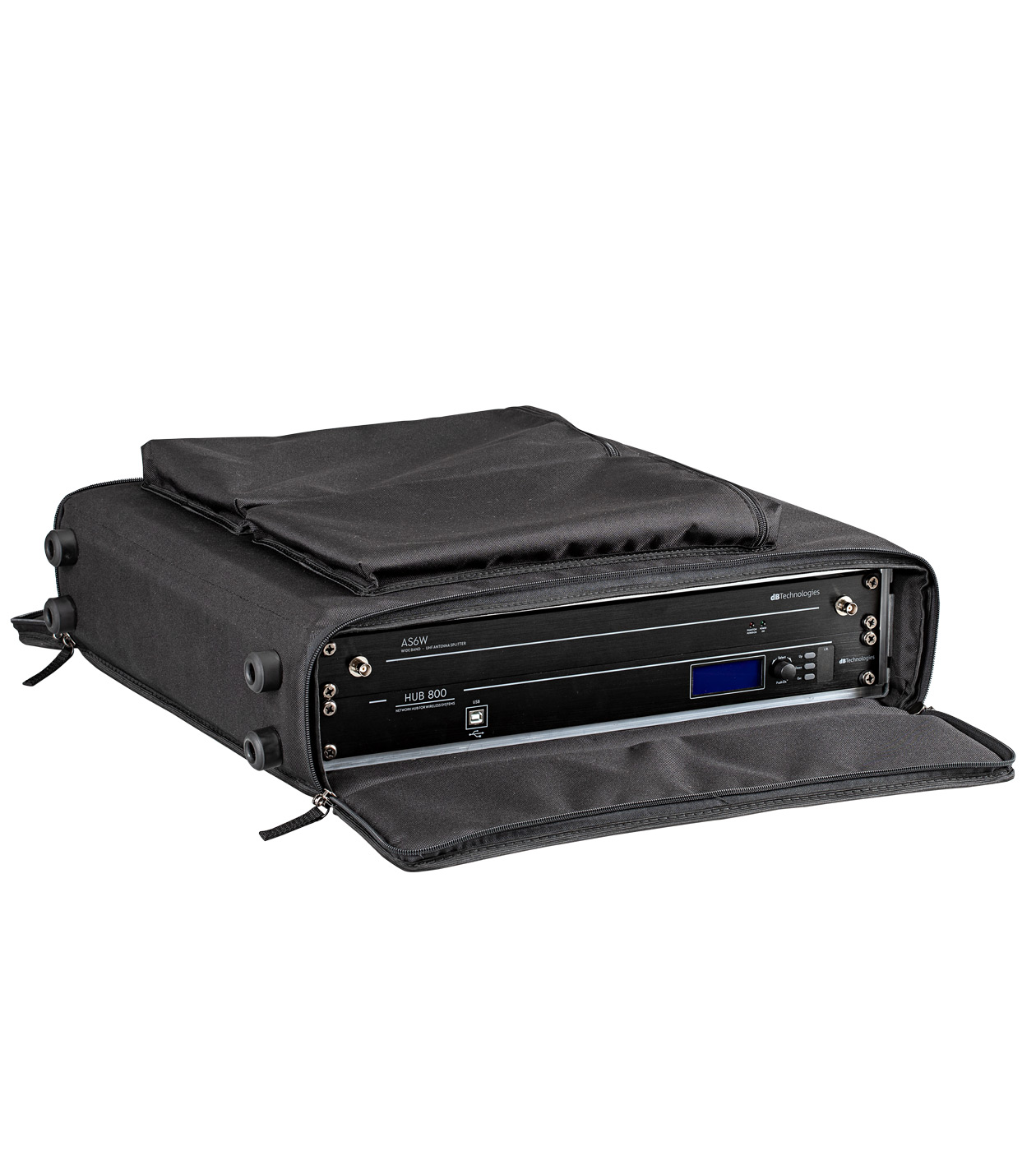 2U Soft 19" Rack Case mit Tragegriff (bis zu 420 mm Racktiefe)