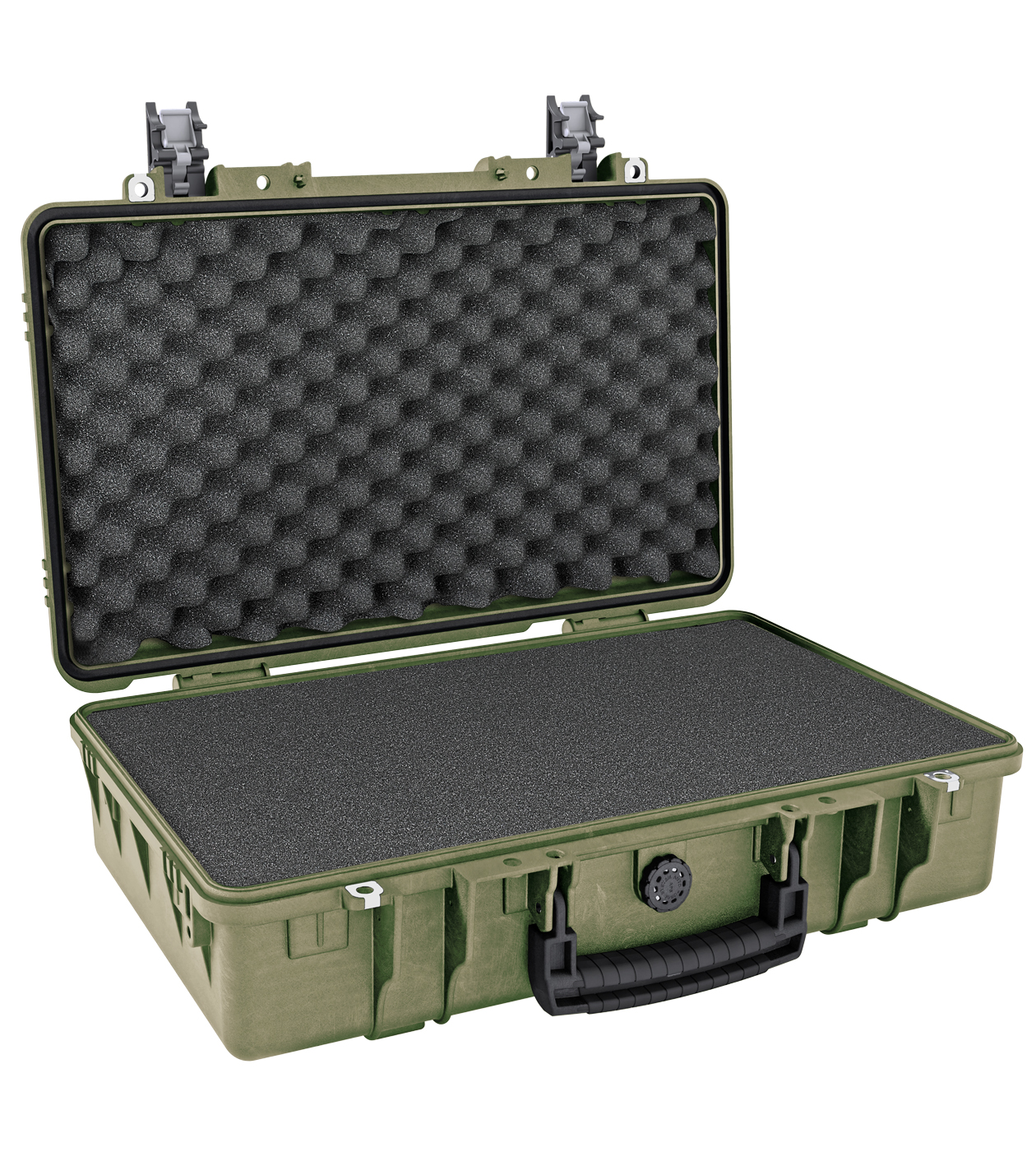 military green / with pre-cubed foam
